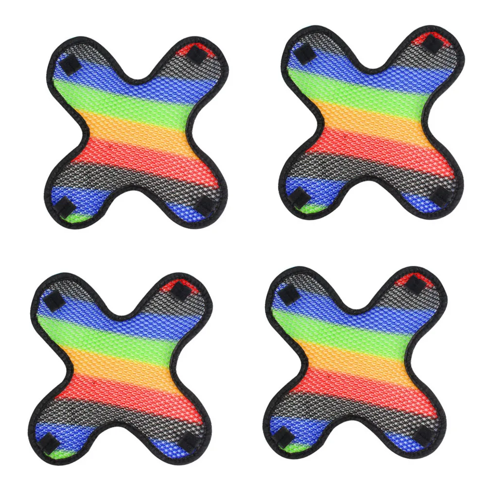 

4 Pcs Liner Motorcycle Mesh Pad Cooling Rainbow Insulation Durable Ergonomic Non Slip Honeycomb Structure Safety