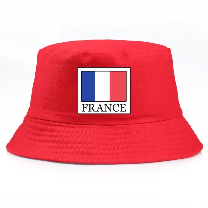 France Flag Bucket Hats Unisexe Man Women Cotton Fisherman Caps Girl Boy Outdoor Sport Chapeau Bob Panama Hat Dropship