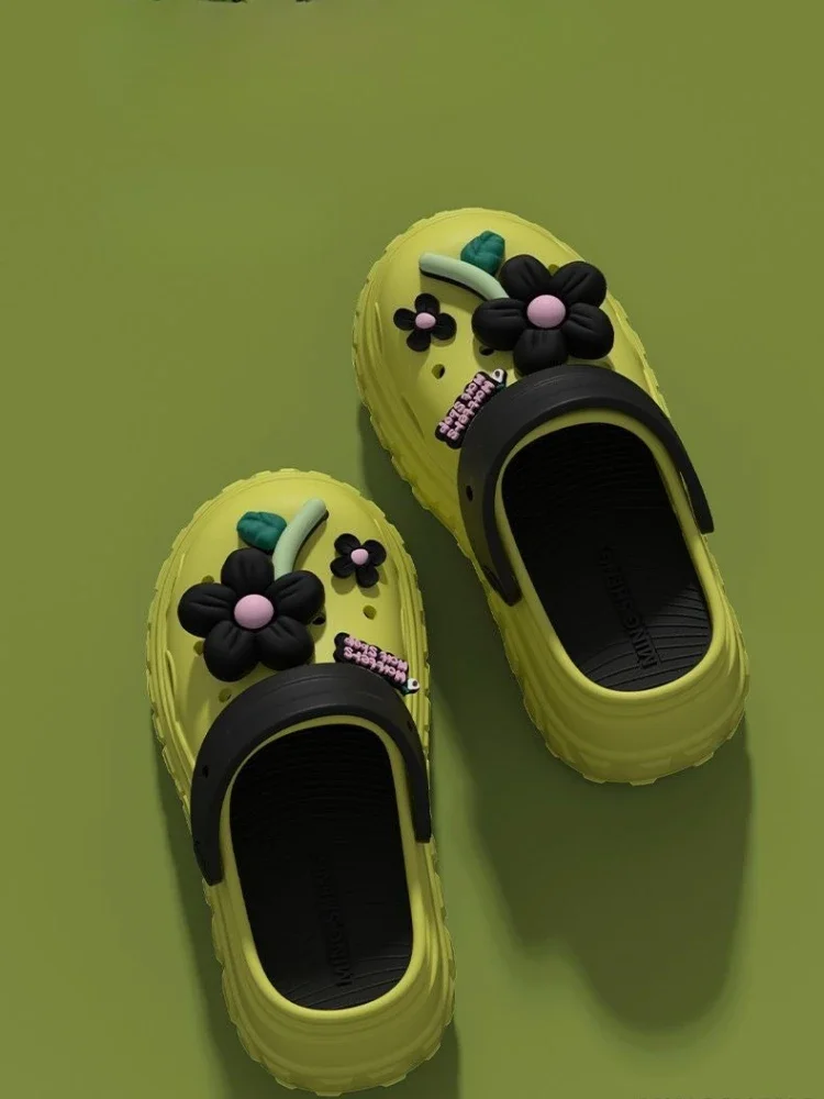 Slides Height Outside Sandals Korea Style Woman Slippers Non Slip Clappers Summer Footwear Top Designs New 39 Shoes for Women - view 4