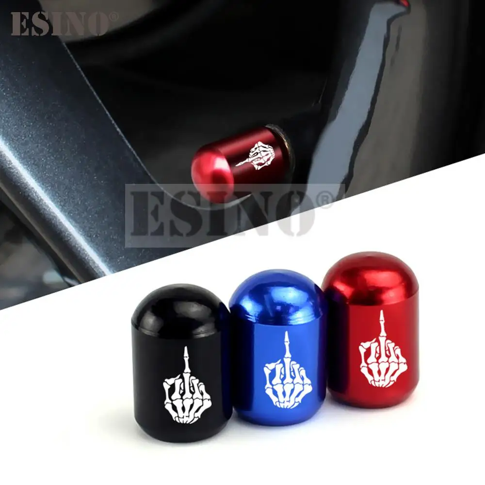 4 x Car Styling Aluminum Alloy Skull Paw Wheel Tire Valve Caps Wheel Tires Valves Tyre Stem Air Caps Airtight Covers