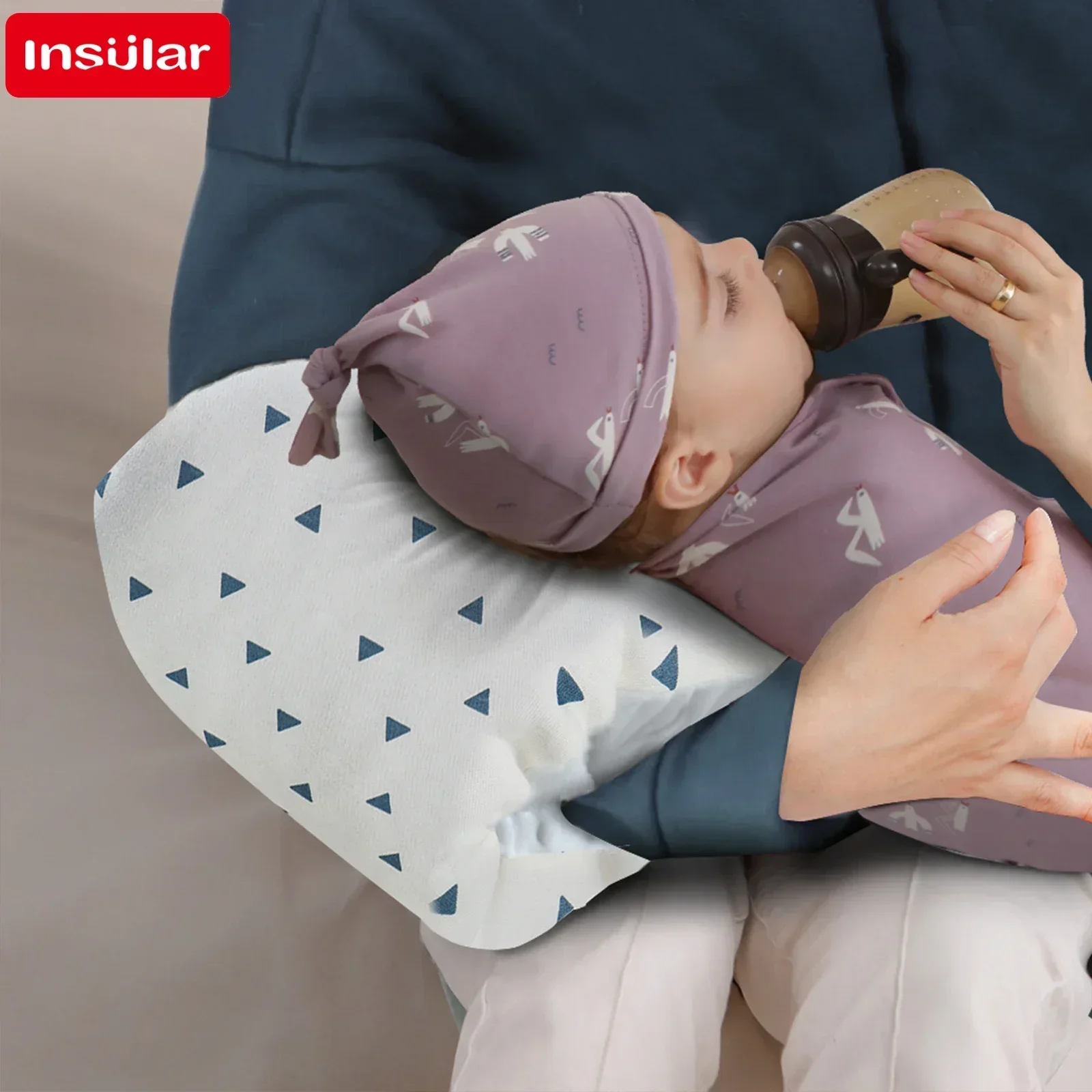 INSULAR Infant Soft Arm Pillow Baby Nursing Breastfeeding Pad Kids Anti Spitting Milk Head Cushion Hand Warmer Multi-functional