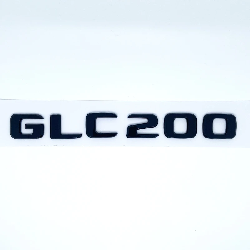 ثلاثية الأبعاد ABS كروم الحروف السوداء GLC260 GLC300 GLC350 GLC220d GLC350e 4Matic شعار ل GLC X253 سيارة جذع شعار ملصق #3