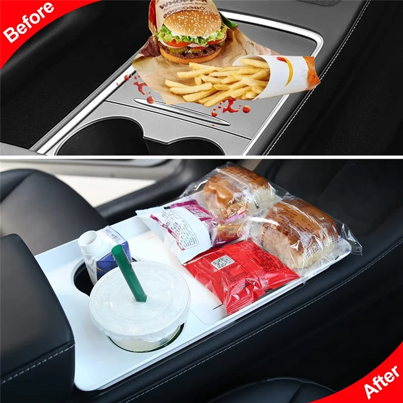

N30R_Central Control Travel Portable Tray для Tesla Model 3/Y 21-23 Белый