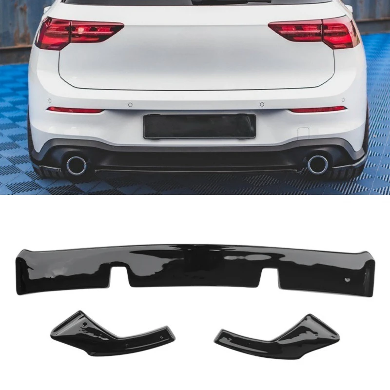 

For Volkswagen Golf 8 GTI GTE Car Rear Spoiler Bumper Lip Diffuser Side Splitter Wrap Angle Body Kit Exterior Mod Accessories