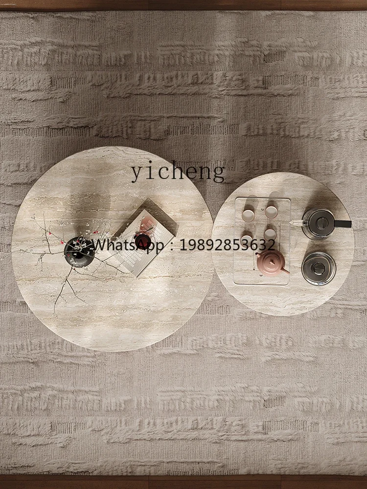 

H3-24 coffee table living room home new high-end retro Chinese solid wood movable coffee table tea integrated