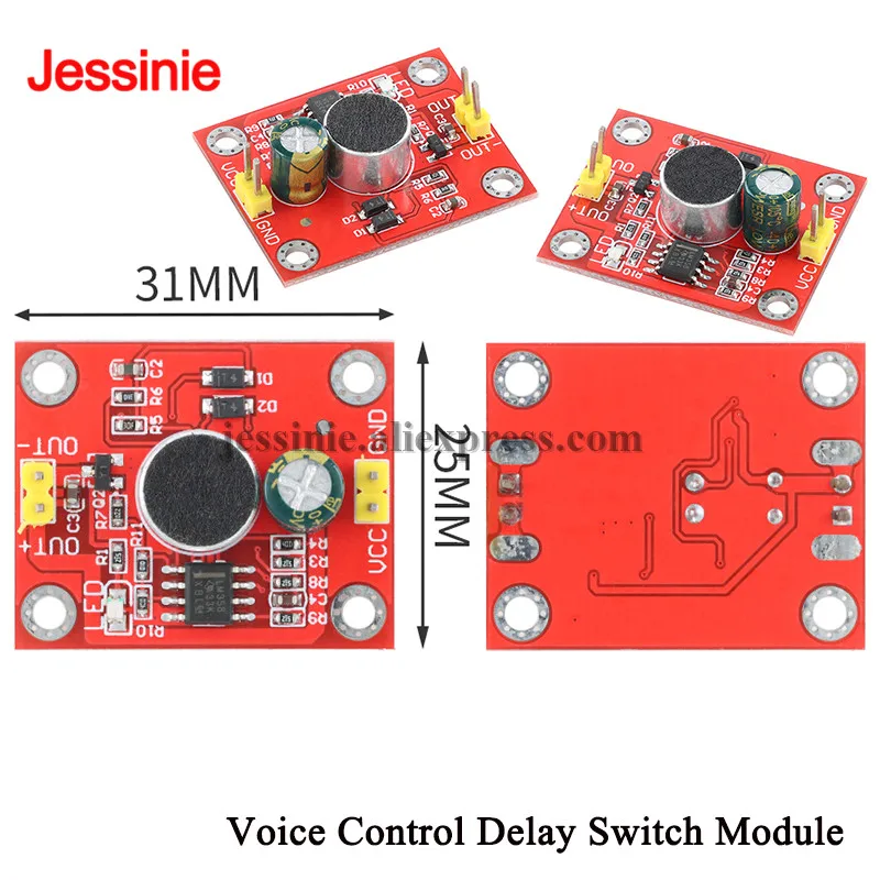 Voice Control Delay Switch Module Sound Activated Control Switch DC 3-9V Light Sound Voice Sensor Intelligent Auto On Off Switch