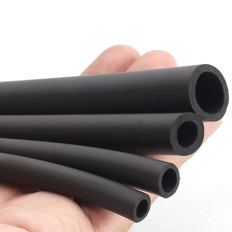 1M Black FKM Hose Fluorine Rubber Tube 2x4/3x5/3x6/4x7/5x8/6x9/7x10/8x12/10x14/12x16mm High Tempture/Corrosion Resistant Pipe