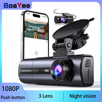 WIFI Dash Cam for Car 3 Channel Front Rear Camera 1080P Video Recorder Dashcam Black Box Car DVR OptionalRear View Camera