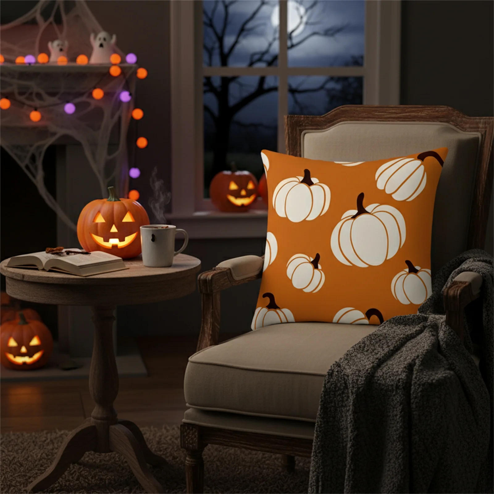 

Thanksgiving Day Decor Pillowcase Classic Pumpkin Pattern Pillow Cover 2025 Harvest Festival Christmas Home Decoration Accessory