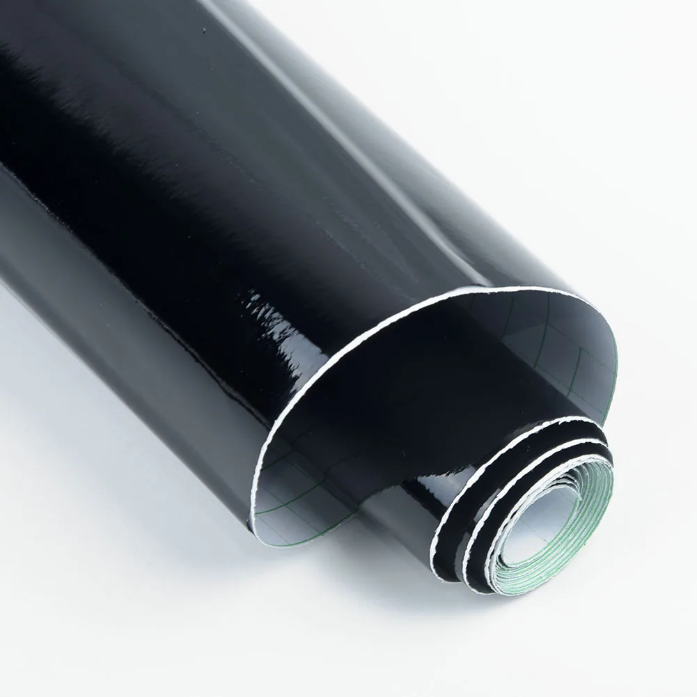 Car Sticker Glossy Black Vinyl Wrap Film Gloss Black Self Adhesive Vinyl Sticker Bubble Free Exterior Parts