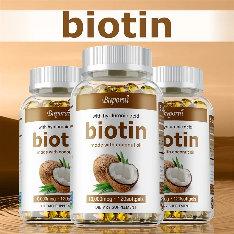

Biotin with Hyaluronic Acid - Supports Healthy Skin, Hair and Nails, Improves Absorption and Maintains Overall Well-being