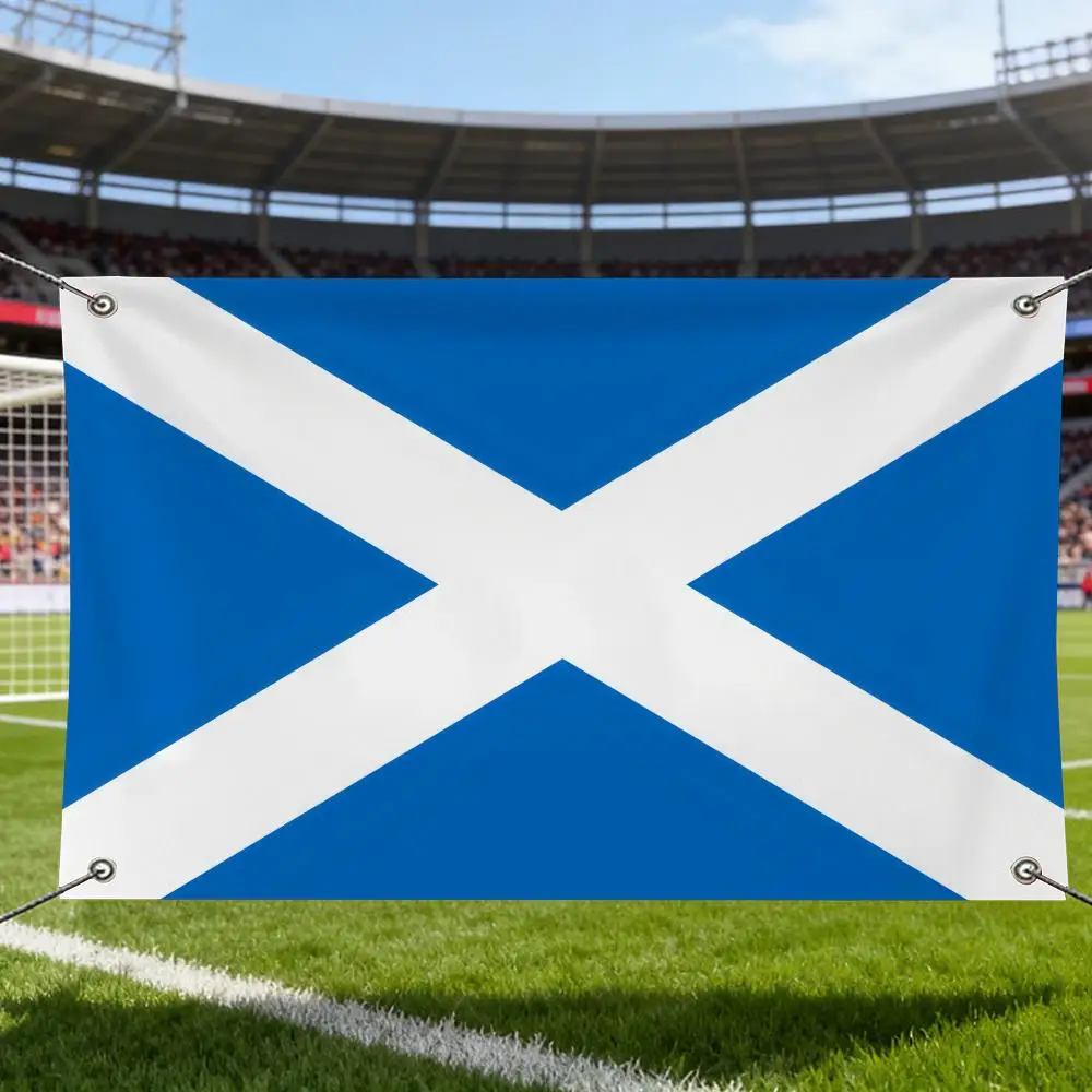 Scotland Flags Horizontal High Density Knitted Fabric European Simple For Durable Outdoor Indoor Use