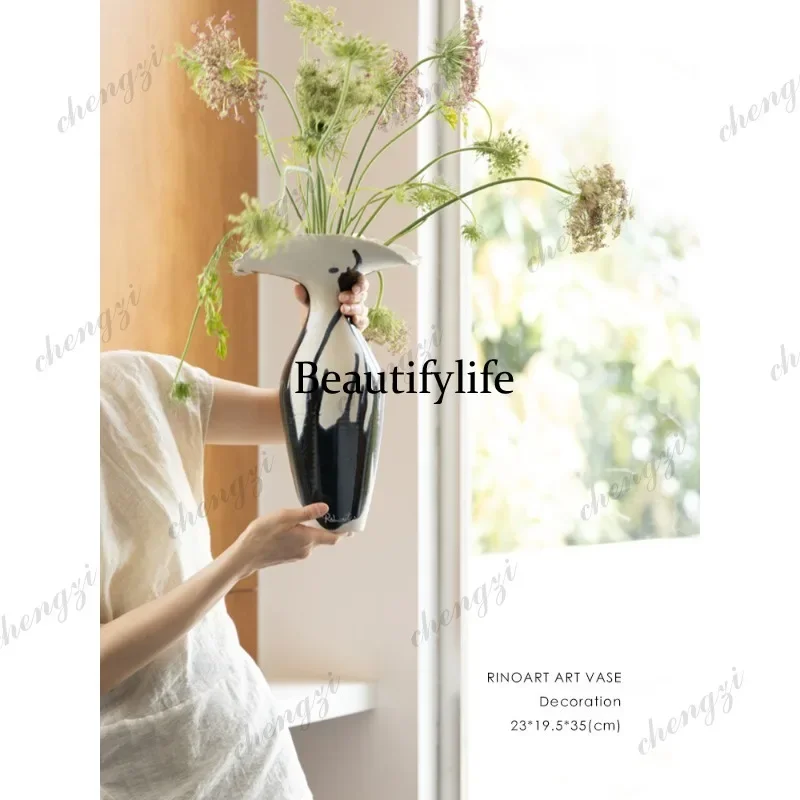 C178 Wabi Sabi ceramic handmade vase gift-giving ornament hotel homestay decoration ornament