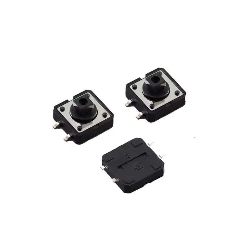 TS-G006A Light Touch Accessory Vertical 4-pin 12*12*7.3 Square patch button switch without post