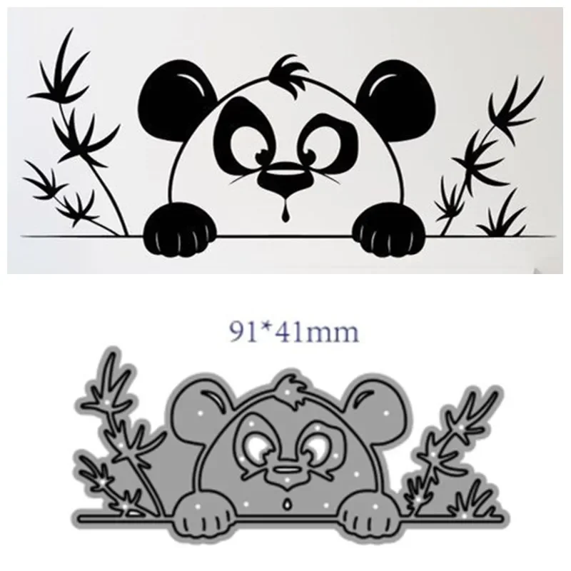 Metal Cutting Dies Cut Mold Animal panda Decoration Scrapbook Paper Craft Knife Mould Blade Punch Stencils