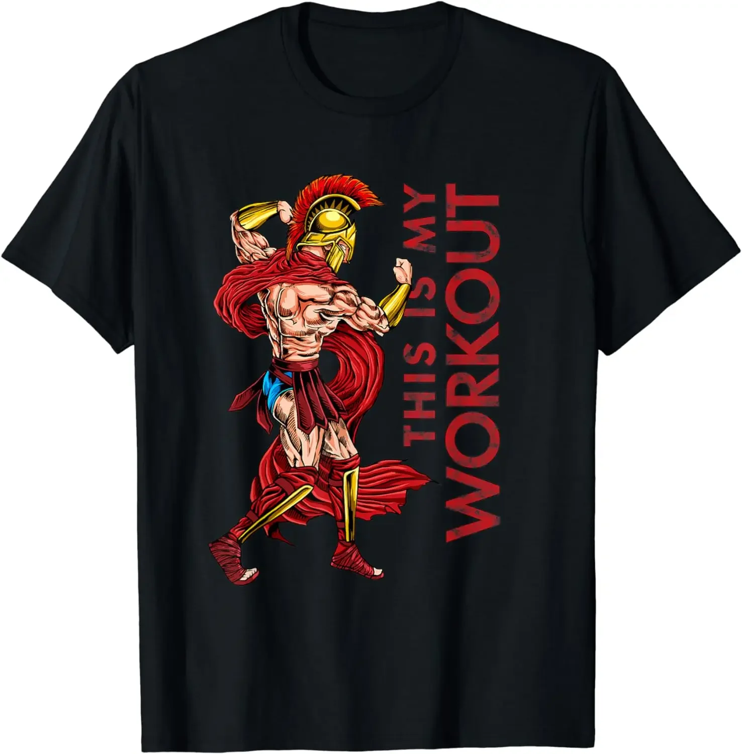 

This Is My Workout - Spartan Bodybuilding Gym Muscle Training T-Shirt 100% Cotton O-Neck Summer Short Sleeve Casual Mens T-shirt