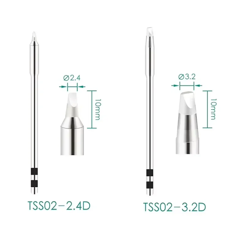 TS1200 Series All-in-One Fast Heating Precision Soldering Tips TSS02 2s Integrated Soldering Welding Supplies Built-in Heater
