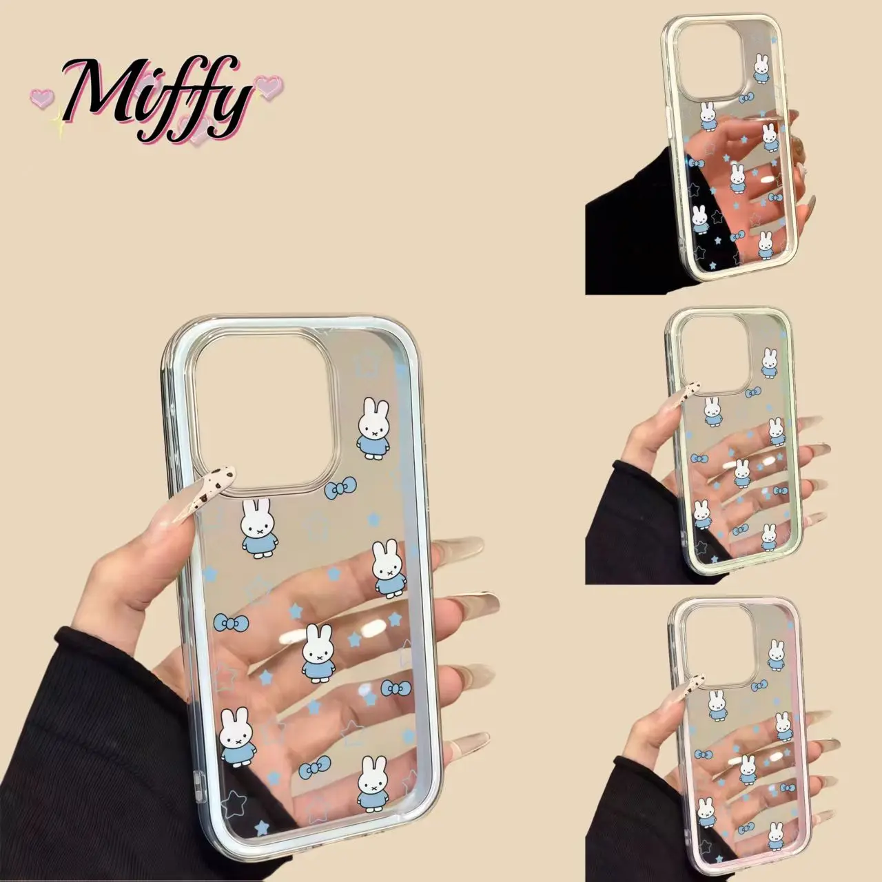 

Новый чехол для телефона Miffy, подходит для iPhone 11-16 Pro Max всех серий, мультяшный, противоударный, силиконовый, мягкий защитный чехол.