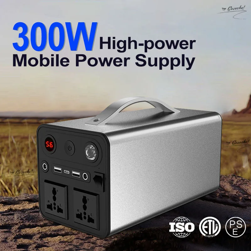 

Portable Generator Camping Bank 300W/310Wh Power Station 220V/9000Ah Battery Charger Power Bank For Tent Camping