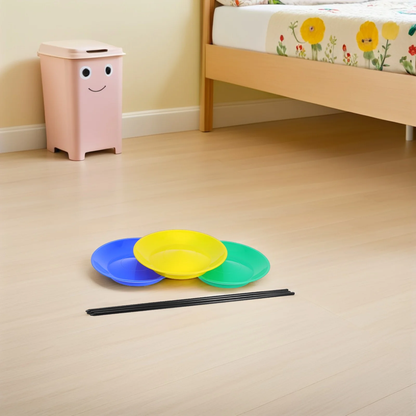

3 set Rotating Juggling Plates Set Plastic Circus Performance Props Skill Training Balancing Tricks Hand Sticks Included