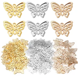 50Pcs/Lot Iron Hollow butterfly DIY Jewelry making Necklace pendant hairpin Accessories for Home Decoration Festive Party Decor