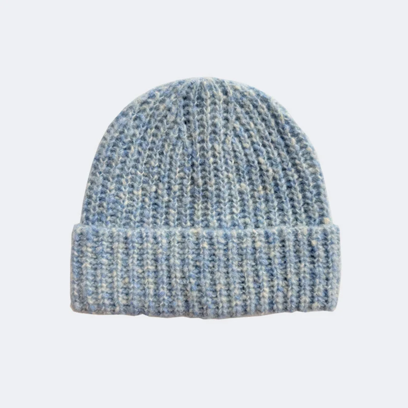 New Warm Winter Hat Heathered Cuffed Aran Beanie Hat Women Chunky Knit Hat For A Slimming Look Ins Trending For A Casual Outfit view 2
