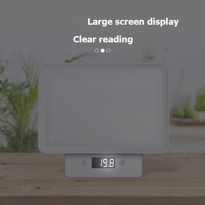 Y42A-White Glass Surface Digital Kitchen Scale-LCD Display With Management App Functionality