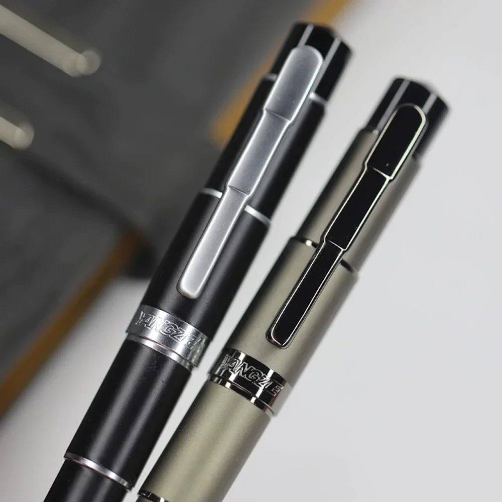 New for YANGZIE 700 Fountian Pen Metal Bamboo Shape Writing Ink Pen for Practicing 0.7mm Bent Nib Business Office Supplies image 5