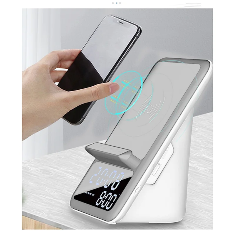 

Consumershopping 1 комплект кронштейна для быстрой зарядки зарядное устройство Bluetooth 5.0 аудио многофункциональное беспроводное зарядное устройство серый