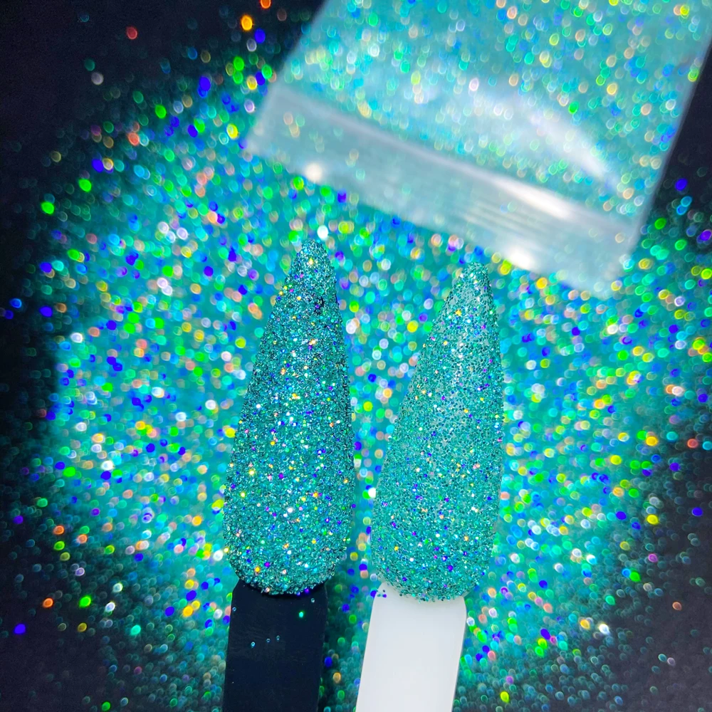 0.2 1/128 Multi-color Holographic Mirror Glitter for Nail Art,(Extra Fine Glitter), 50 Grams Holo Ultra Fine Nail Glitter Powder