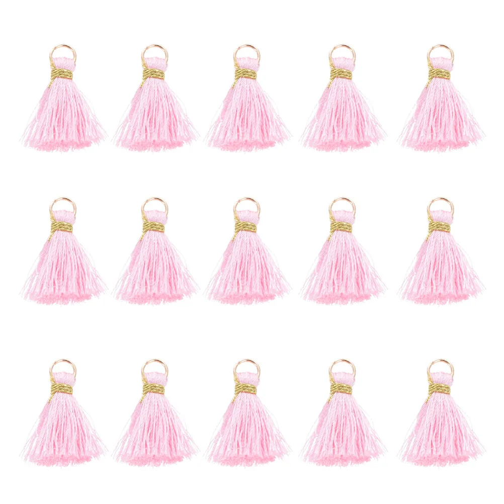 

50pcs Diy Tassel Pendant Charms Golden Jump Rings For Craft Decor Clothing Fan Curtain Keychain Gift Packaging Hanging Trims Diy
