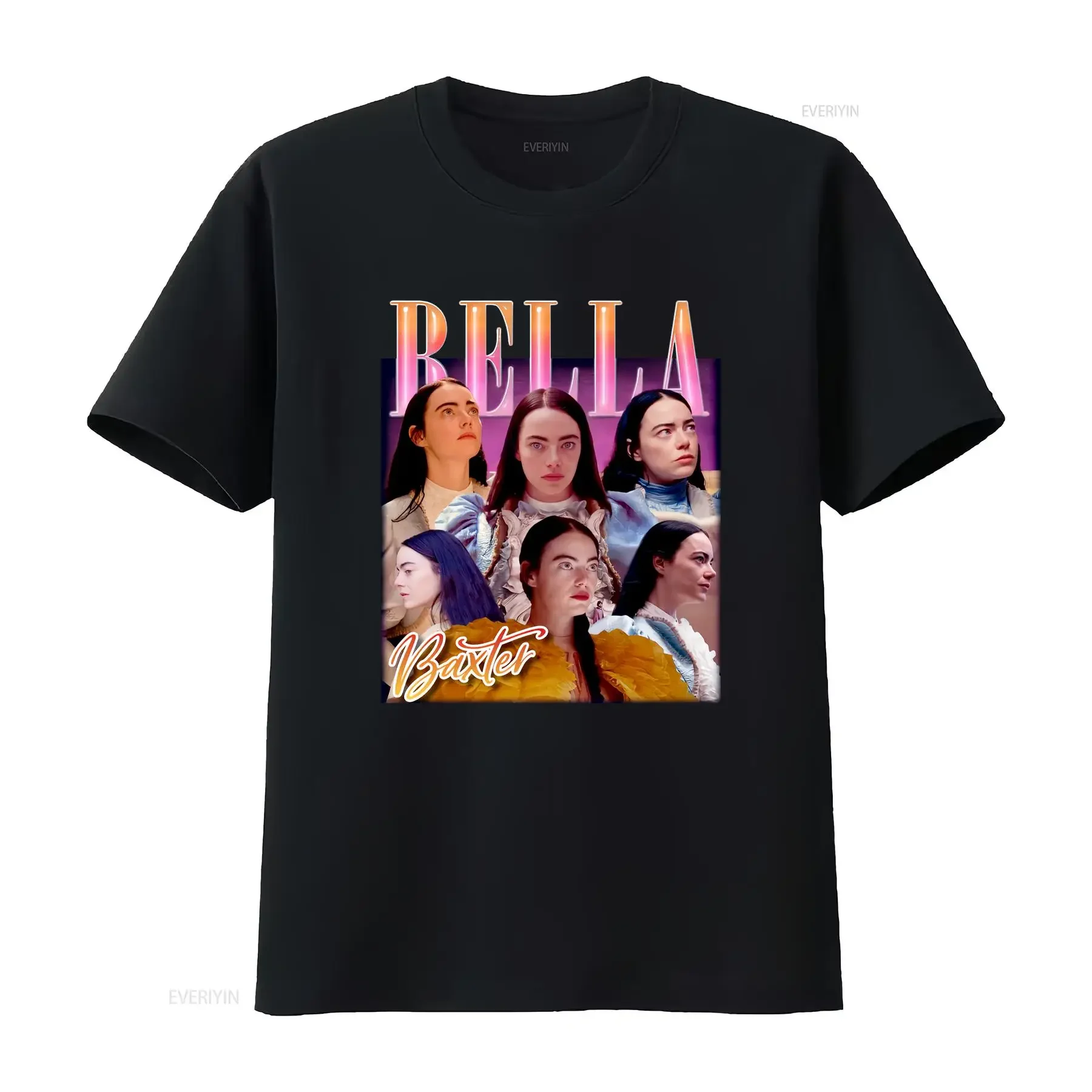 Bella Baxter Poor Things Vintage T-Shirt S 5XL, lang- oder kurzärmelig, Vintage-Look, gewaschen, atmungsaktiv, mit grafischem Motiv, Streetwear, vielseitig einsetzbar.