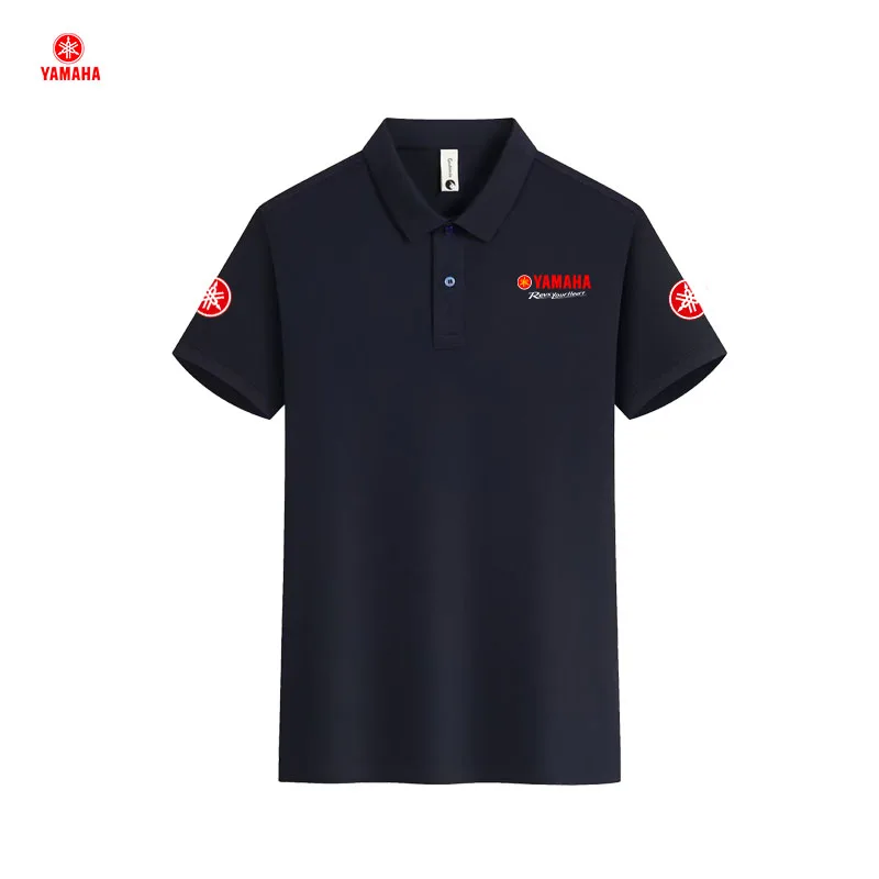 Yamaha Official Short-Sleeved Polo Shirt New Product Quick-Drying Reflective Printed Style -Urban Commuting T-Shirt- Men's Style