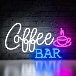 Coffee Bar Neon Sign LED Neon Light for Coffee Bar Decor USB Powered Led Signs for Coffee Shop Cafe Bar Aesthetic Art Lights