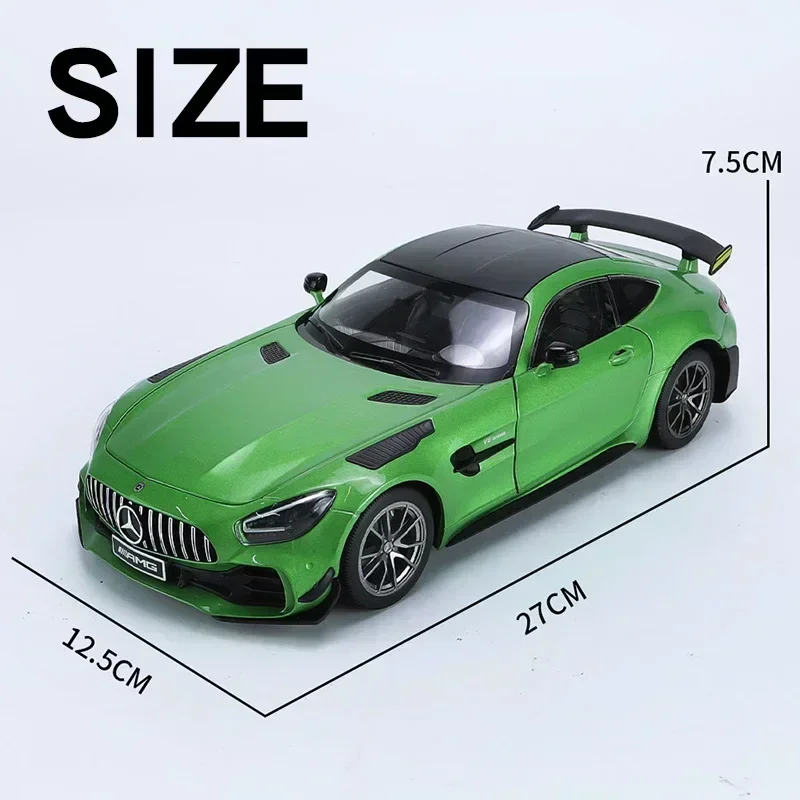 1:18 Mercedes-Benz GTR Sports Model Car Diecast Miniature Car Collect Simulation Sound Light Vehicle Toy Car For Kids Gift A598