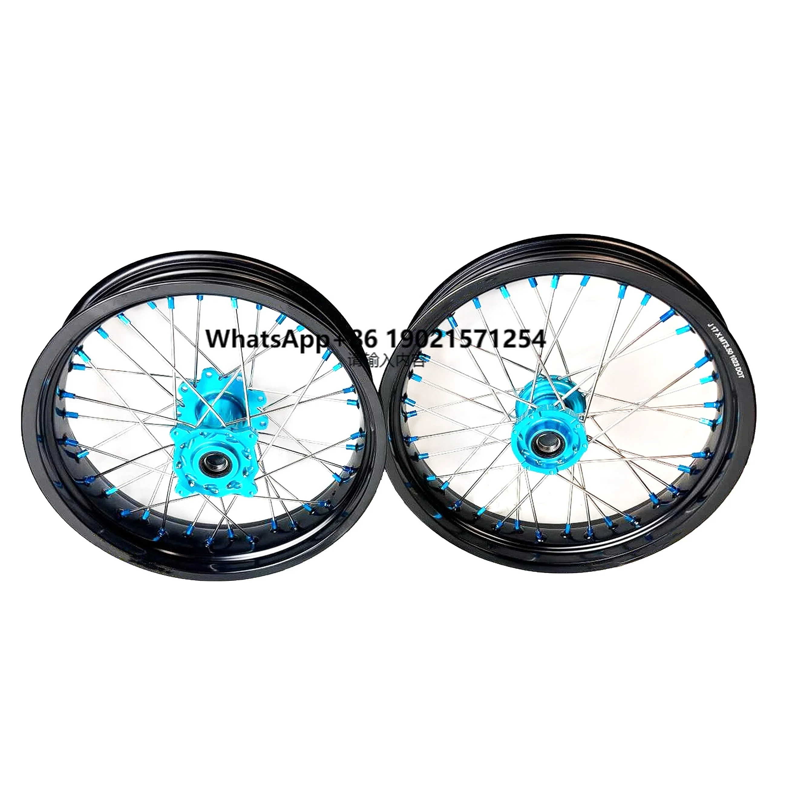 

New Factory Motorcycle Accessories Aluminum Alloy 36H Rims Motorcycle Hub Wheels Sets for Supermoto EXC450