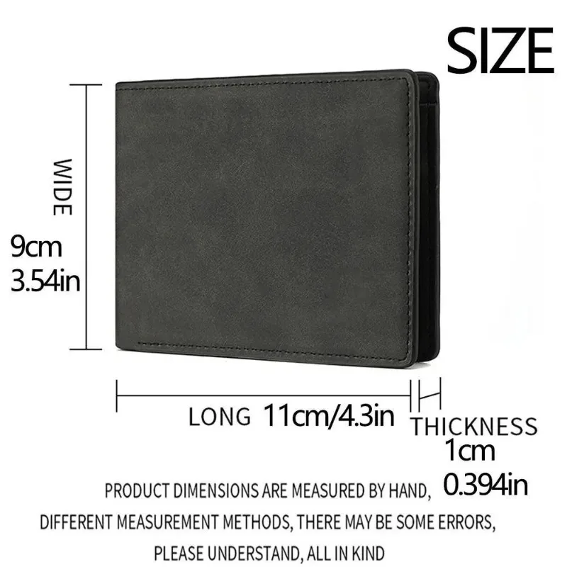 Multi-card Slot Men Wallet Fashion Folding Large-capacity Coin Purse PU Leather Short Purse image 6