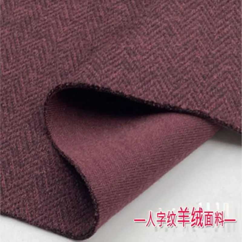 Autumn and winter cashmere fabric herringbone wool straight trousers suit skirt