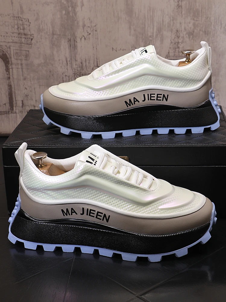 

Модная модная индивидуальная красочная повседневная корейская версия универсальных кроссовок для папы на толстой подошве в тон