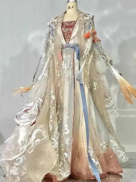 سحابة فينيكس الجنية قصر تأثيري النمط الصيني تحسين عناصر هان التطريز الثقيل Hanfu سوبر الجنية سونغ سلالة زوجين #2