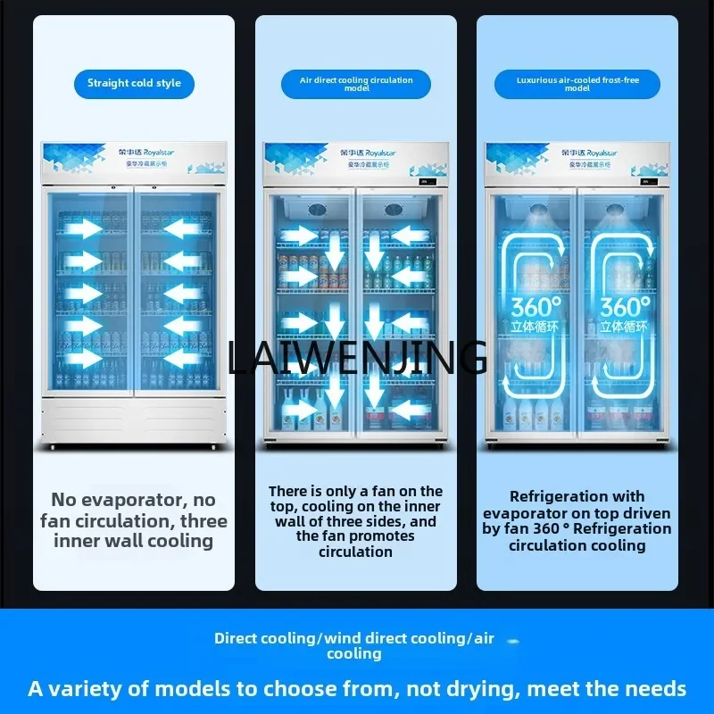 SGF Beverage Refrigerated Display Cabinet Commercial Refrigerator Vertical Single Door Double Door