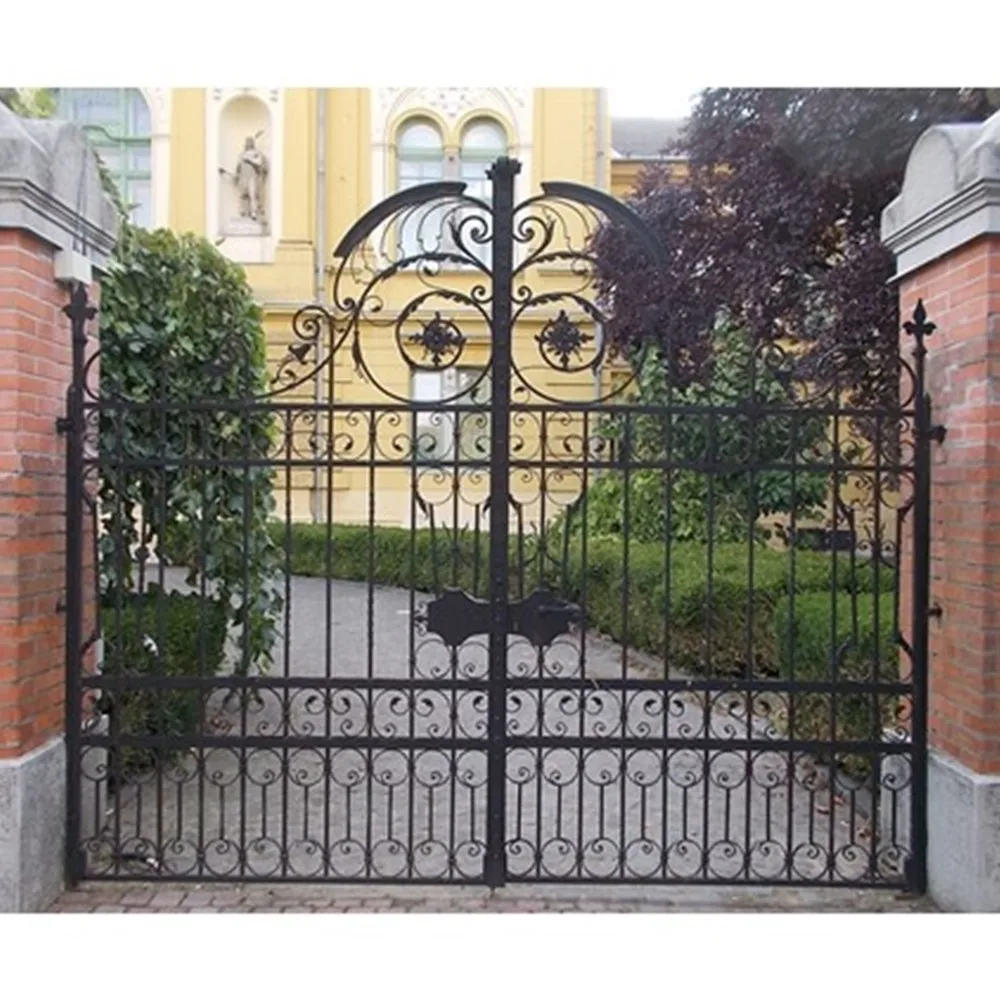 

Home Villa Steel Metal 12Ft 14Ft 16Ft Driveway Aluminum Wrought Iron Gates Door Railing Fence Designs Wg7