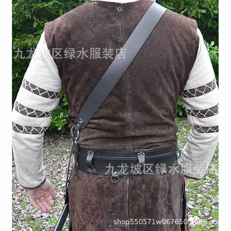 Retro Bretels Taille Mes Holster Feestkostuum Prestatie Prop Zonder Mes