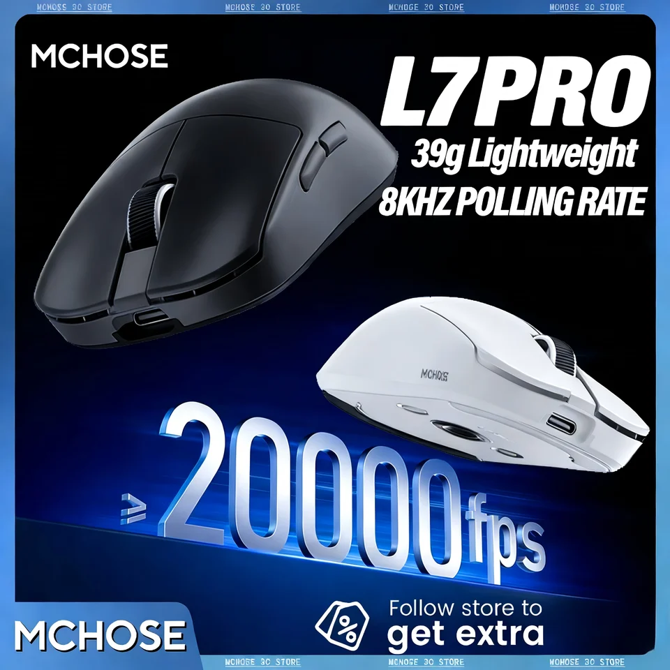 MCHOSE L7 Series Gaming Mouse 39g Lightweight Super Light 8kHz