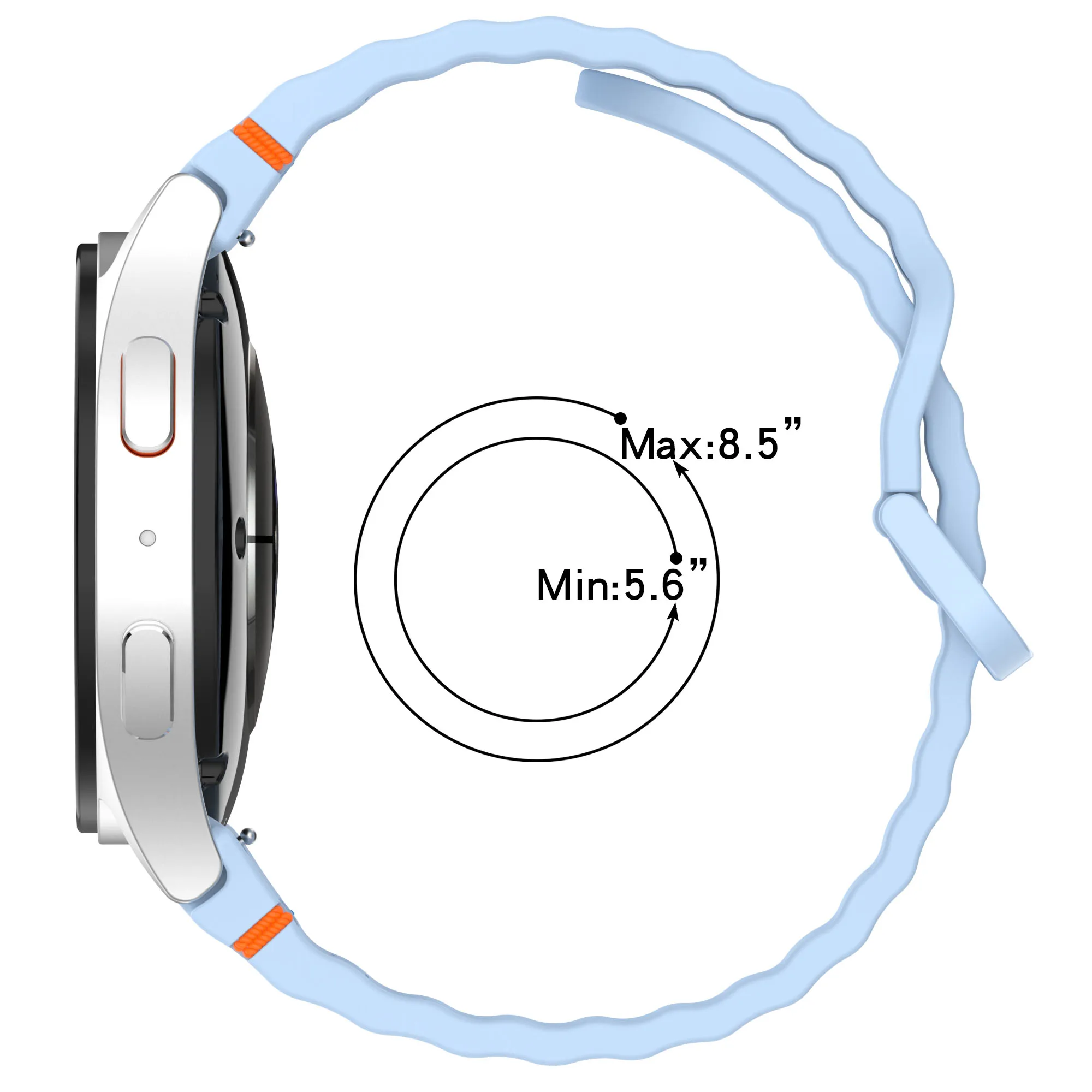삼성 갤럭시 워치 7 스트랩 FE/5 프로/6/4 클래식 44mm 40mm 갭 없는 스포츠 실리콘 벨트 팔찌 갤럭시 워치 7 밴드 코레아
