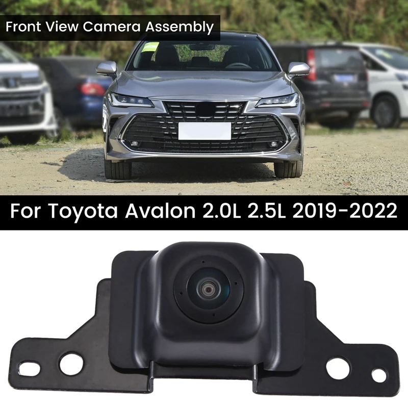 

1 PCS Car Front View Camera Front Image Camera Assembly Black ABS For Toyota Avalon 2.0L 2.5L 2019-2022