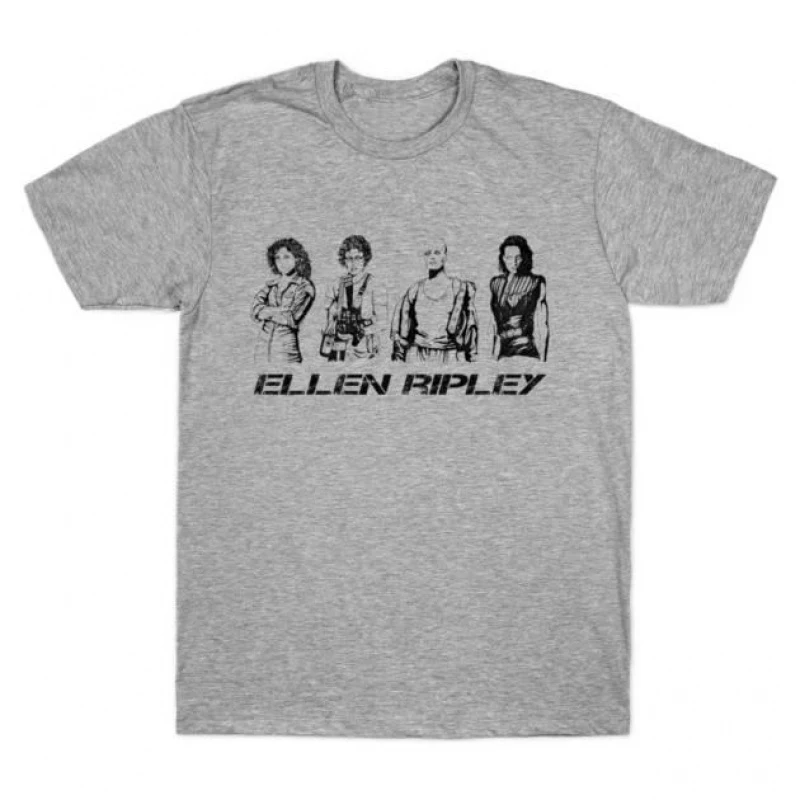

team ellen ripley 0412 Xenomorp Horror Weyland Sci-Fic Alien Gift T-Shirt 100% cotton Short Sleeve Graphic clothes All size tops