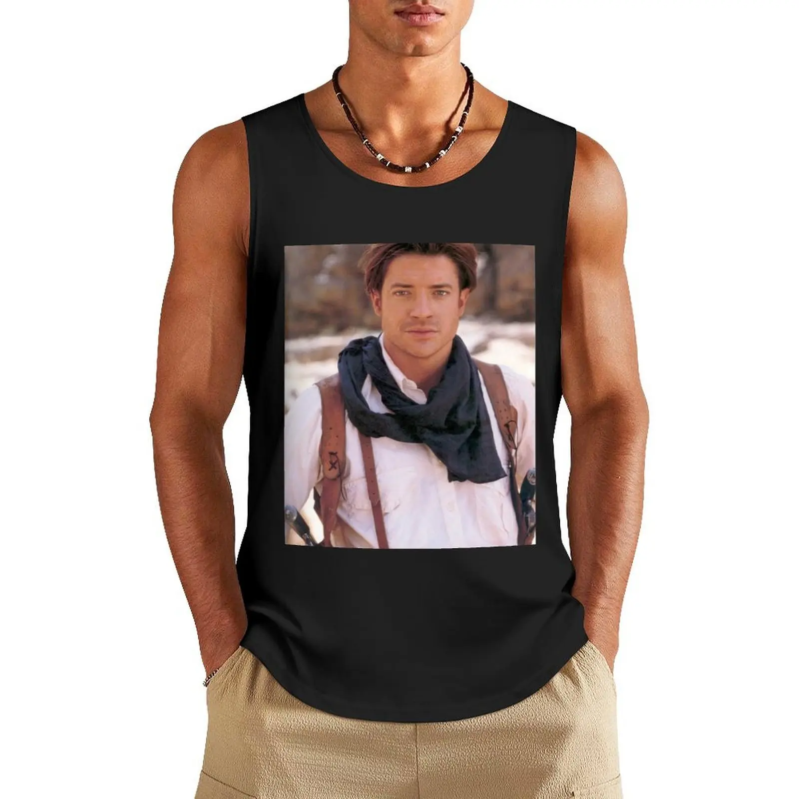 

Brendan Fraser Tank Top Sports shirt man Sleeveless top gym t-shirts summer clothes men 2025