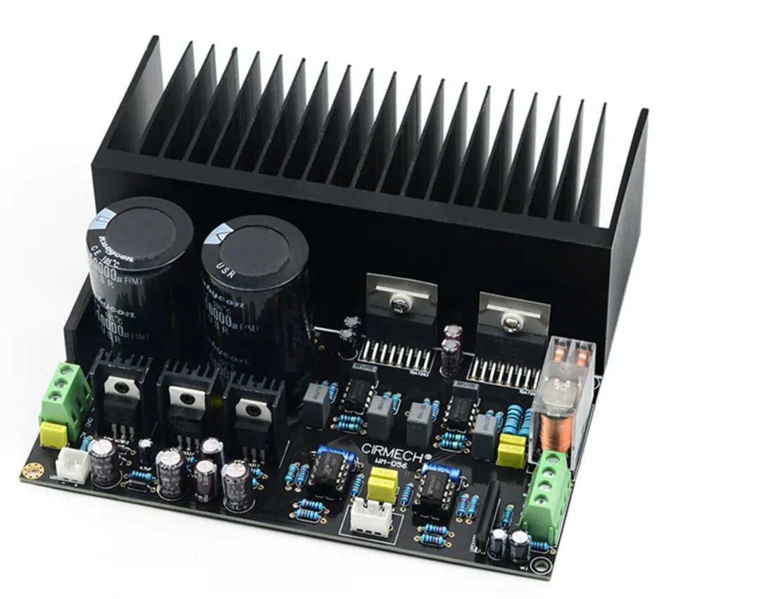 TDA7293 High-Power Stereo 2.0 Amplifier Board OP07 DC Servo 5534 Pre-Amplifier Gold-Plated PCB for Audio Projects