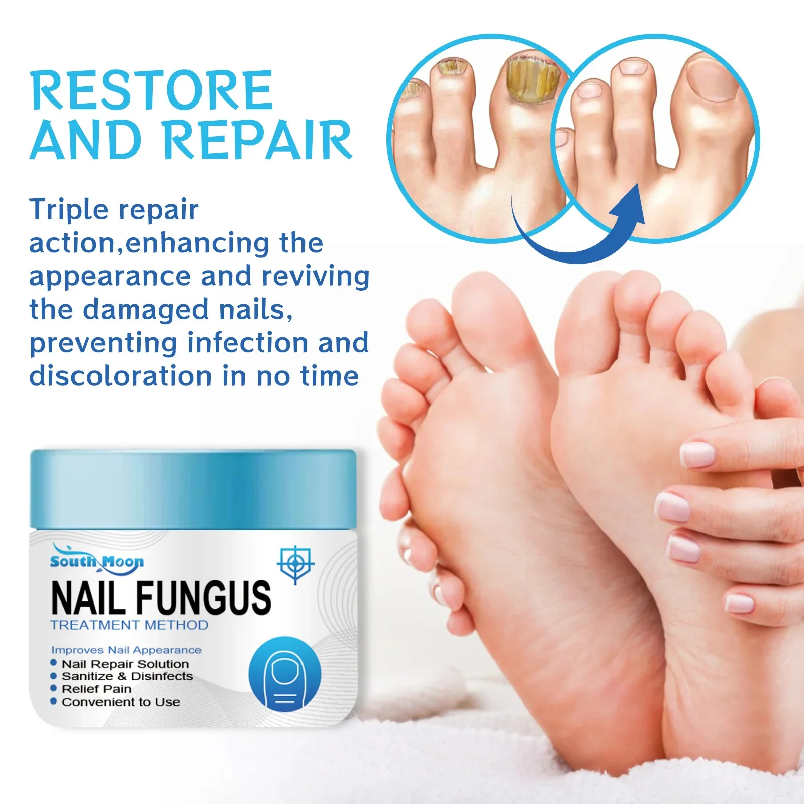 Nail Fungus Treatment Cream Anti Infection Onychomycosis Paronychia Repair Gel Toe Nail Fungal Removal Hand Foot Care Products